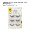 Yousheng 3Pairs False Eyelashes Natural Comfortable To Wear Fiber Cross Makeup Extensions Eye Lashes for Dressing Room