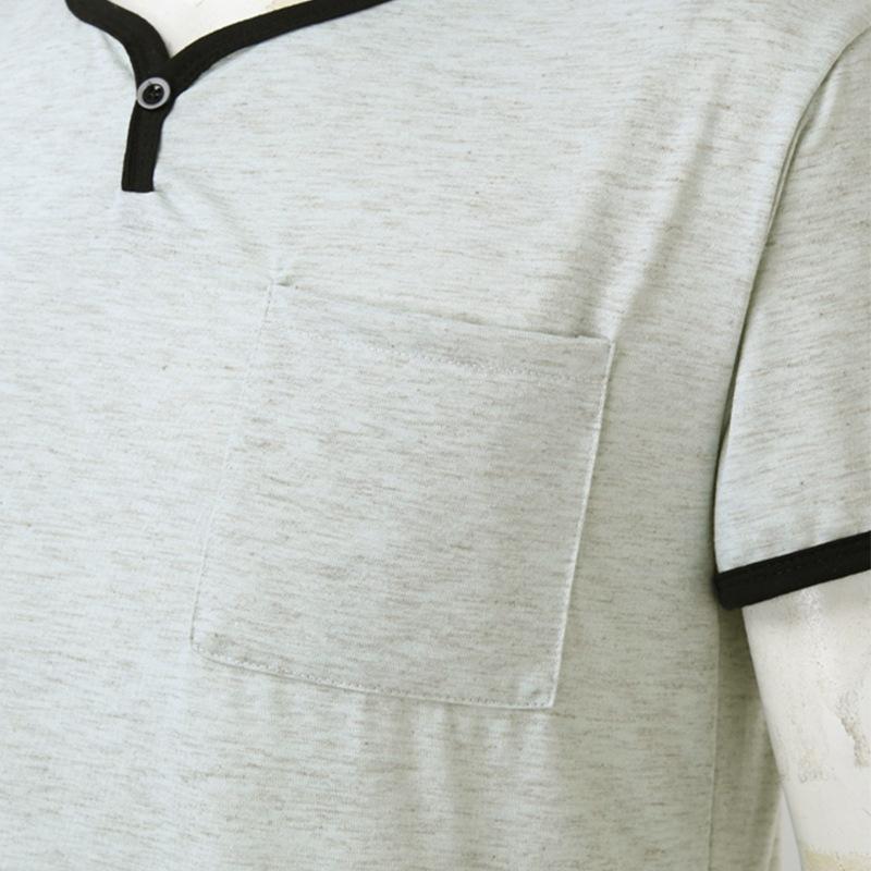 Thin Breathable Skin Friendly Loose Short Sleeved Home Wear Men’s Pajama Sets