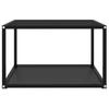 Coffee Table Black 60 X 60 X 35 Cm Tempered Glass