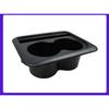 Plateau de Console Centrale Organisateur de Porte-Gobelets de Voiture Trajet Quotidien Construction en Plastique Épais Noir Compartiments de Rangement Doubles