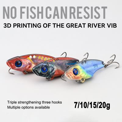 Vib Lure Vibrante 7G-20G Stampa 3D Amo Sanbon Lunga Distanza Road Runner Esca Artificiale Paillettes