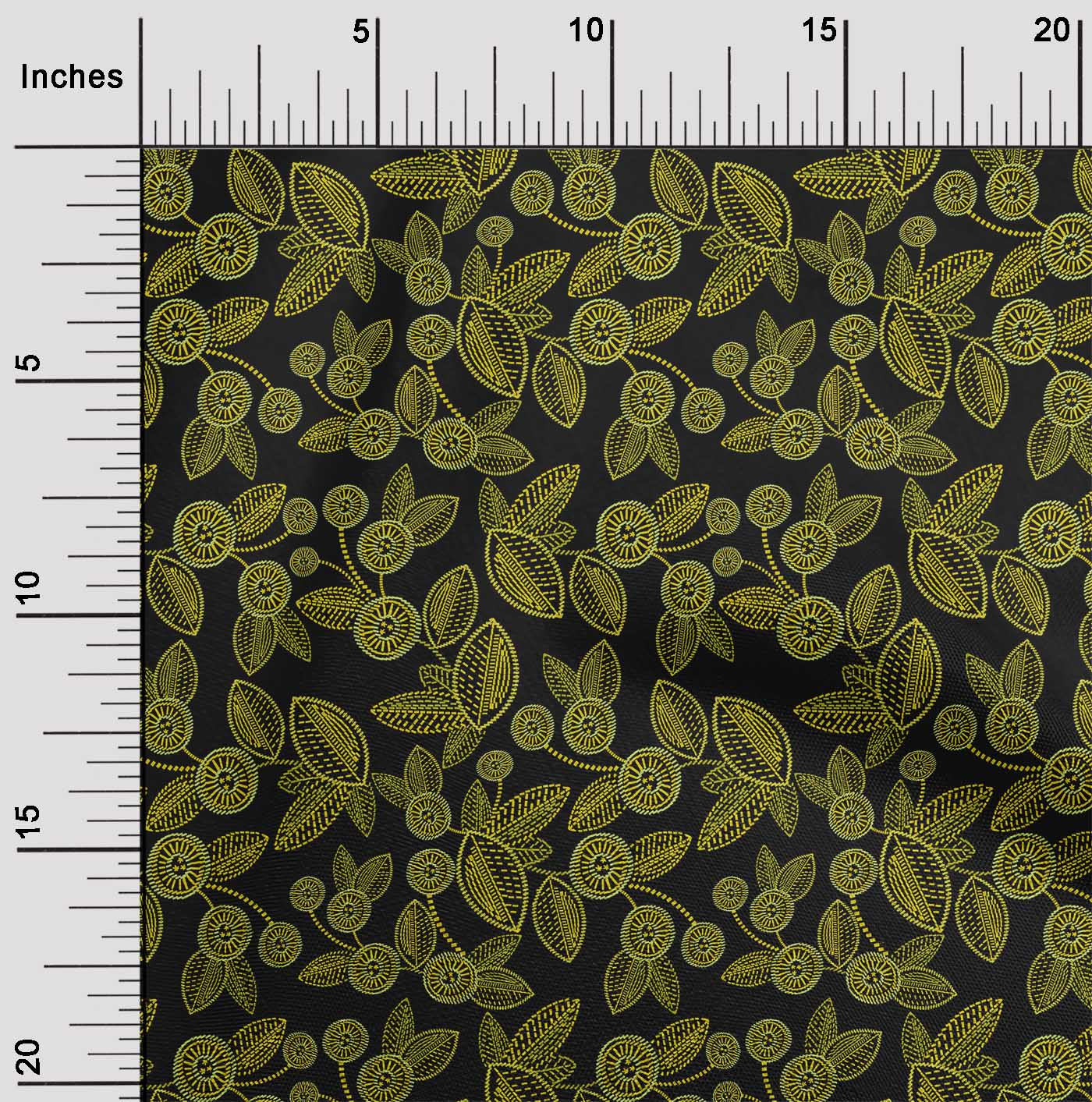 

oneOone Cotton Flex Fabric Leaves & Floral Artistic Fabric Prints by Yard 40 Inch 42 Inch Wide - Viscose Chiffon зелений