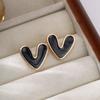 Ins vento amore orecchini a lobo quotidiani squisiti piccoli e versatili semplici orecchini a cuore gioielli per orecchie