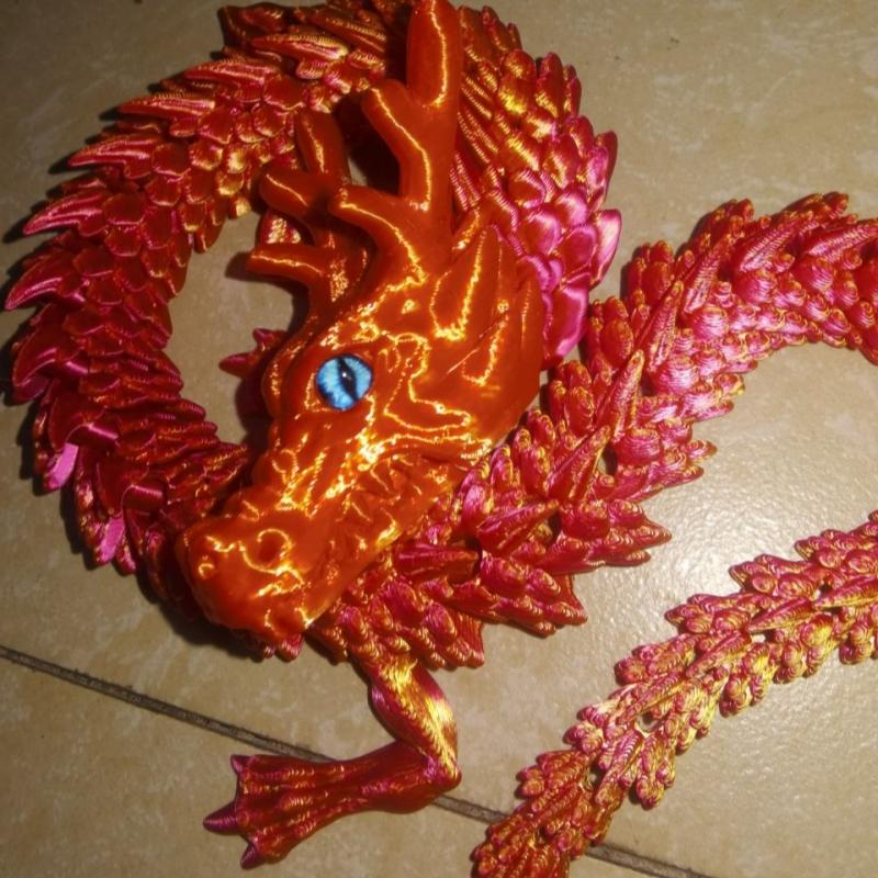 60cm 3D printed Chinese dragon Full body joints that can move Home furnishings and decorations are worth collecting creative toy