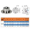 Hengdunda Stainless Steel Flange Universal Ball Caster