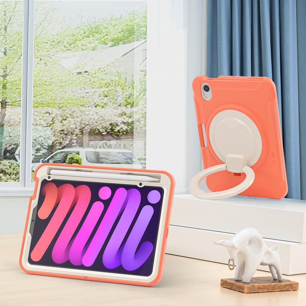 Hybrid Case for IPad Mini 7 A17 Pro 2024 Mini 7 2021 8.3 Inch Model A2993 A2995 A2996 A2567 A2568 A2569 360 Rotating Stand Cover