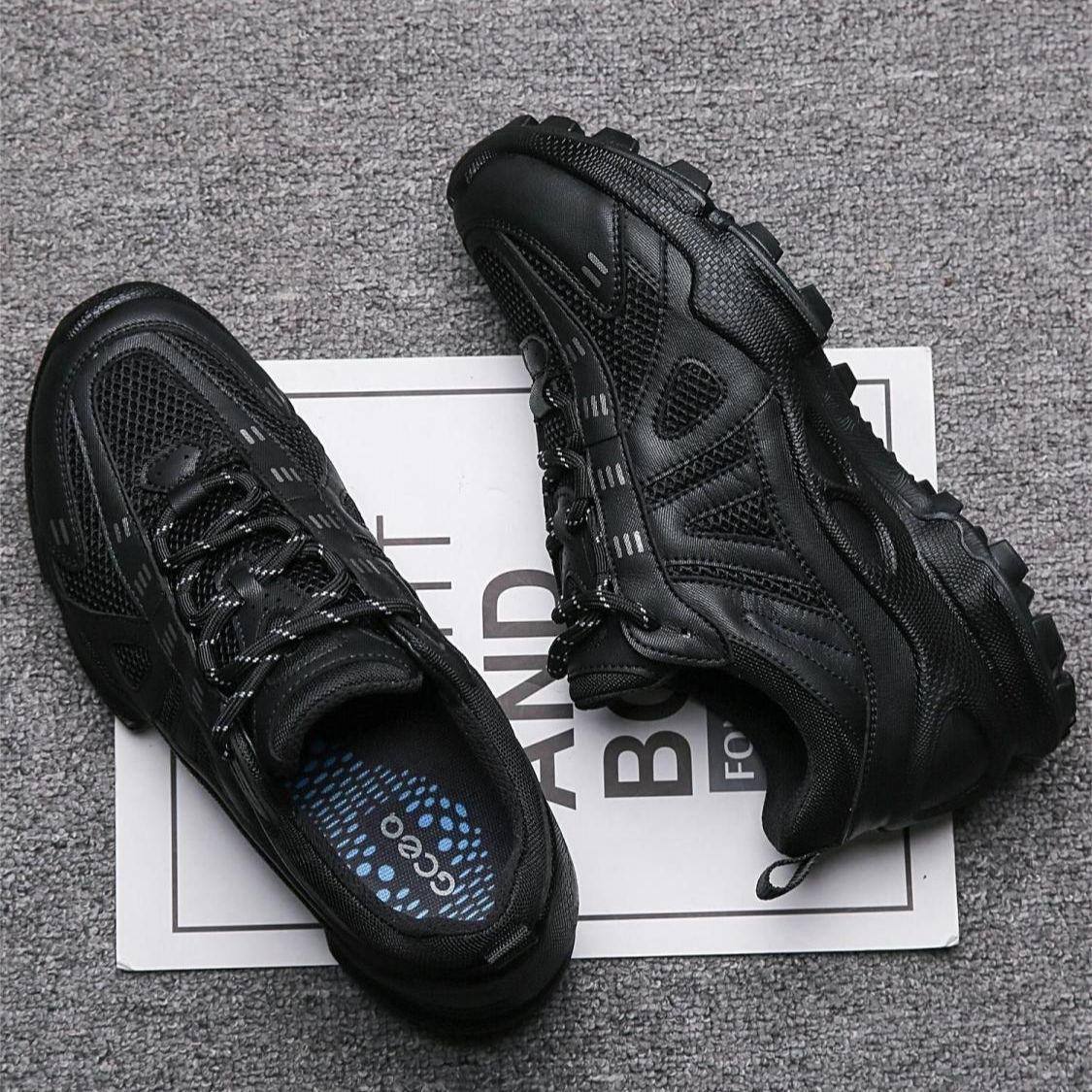 

Мужская обувь летняя дышащая повседневная обувь универсальная с мягкой подошвой спортивная обувь черная сетка обувь для активного отдыха и пешего туризма мужская обувь для ходьбы 44