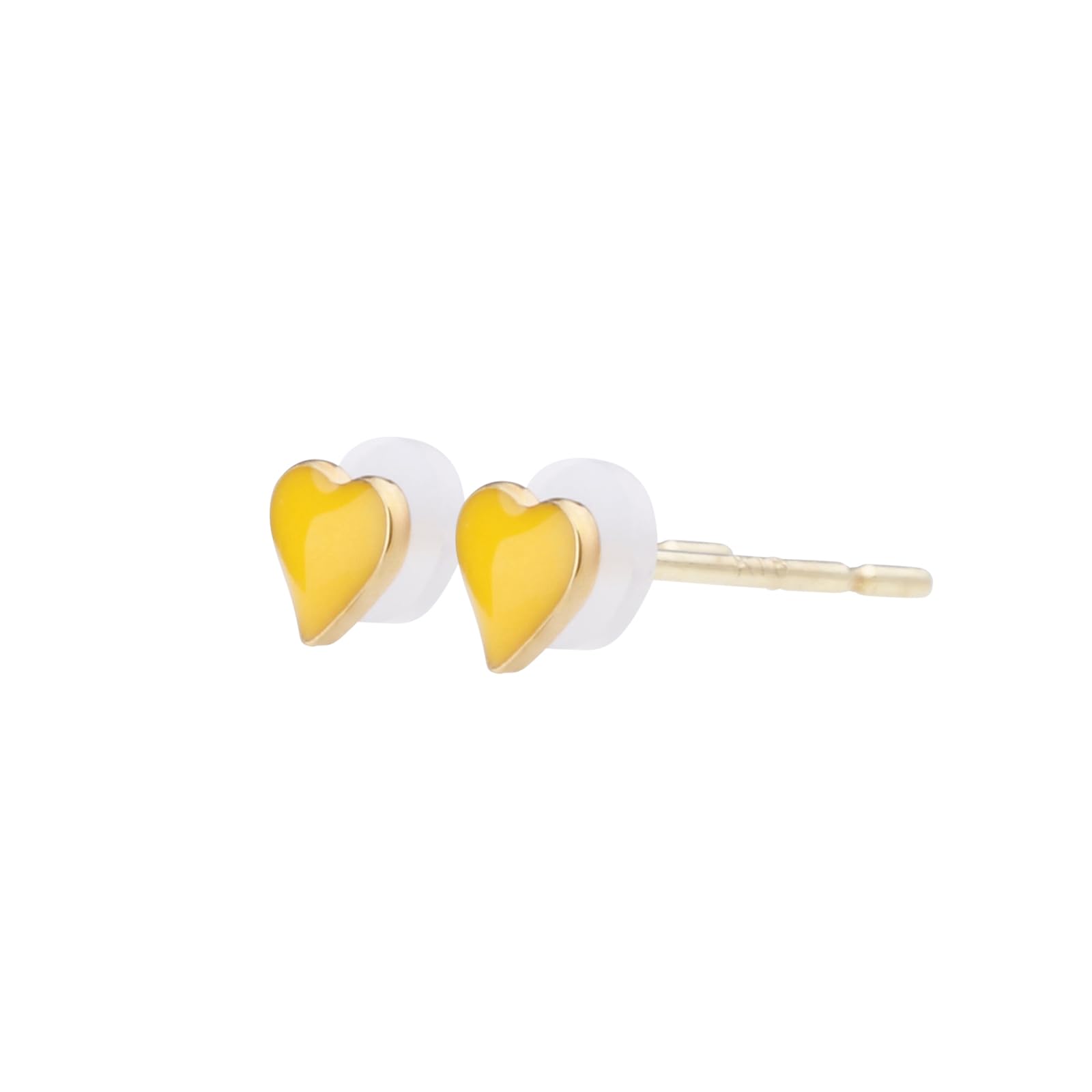 

LOKUMI 12 colors and 2 sizes to choose Made in 18K K18 Petite Heart Heart Nickel Earrings, from, Japan, gold, post, K18, Hypoallergenic, Stud, Small,