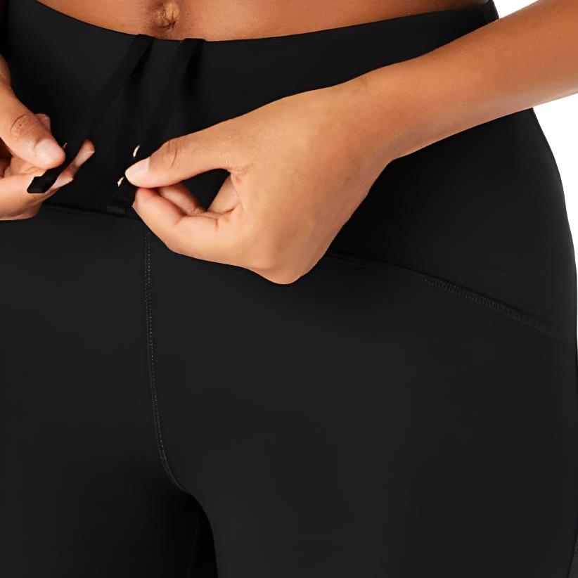 Asics Soft Breathable Stretch High-Waisted Solid Color Sports Shorts Women shorts Black 2012C967-001