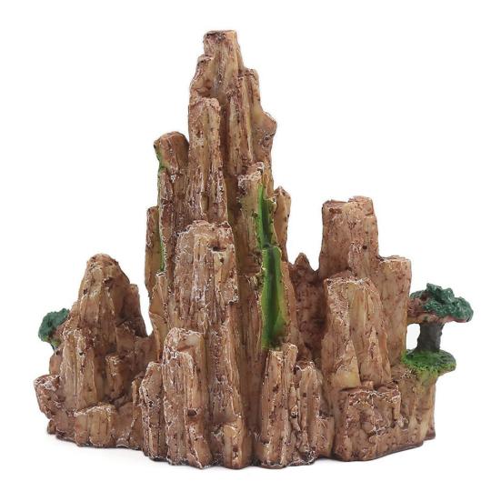 Rockery Artificial Hill Fish Tortoise Tank Aquarium Landscape Resin Ornament