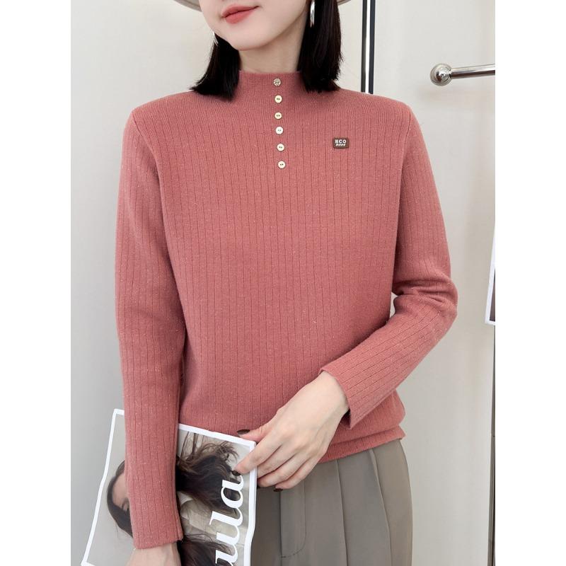 Velvet Sweater for Women In Autumn and Winter Skin-friendly and Warm Base Shirt Fashionable and Versatile Pullover Sweater