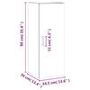 VidaXL Armoire murale chêne fumé 34,5x34x90 cm 828857