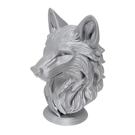 3D Printed Wolf Head Wolf Head Figurine Realistic Statue
