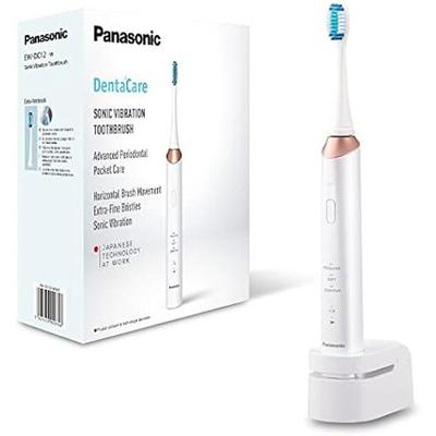 Panasonic - Electric Toothbrush EW-DC12-W503 | Ultrasonic, 90 Min Battery Life, 3 Modes - White and Gold