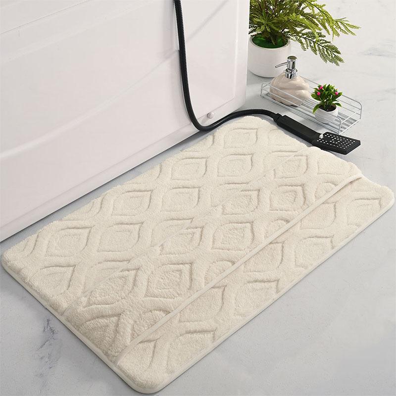 New Product: Shumian Velvet Jacquard Bathroom Quick Drying Floor Mat Shower Room Household Door Non Slip Wiping Foot Mat