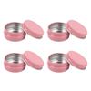 4Pcs Aluminum Tin Jar, Leak Mini Proof Refillable Bottle Salve Tin, Screw Lid Metal Tins Containers for Spice Powder Candies