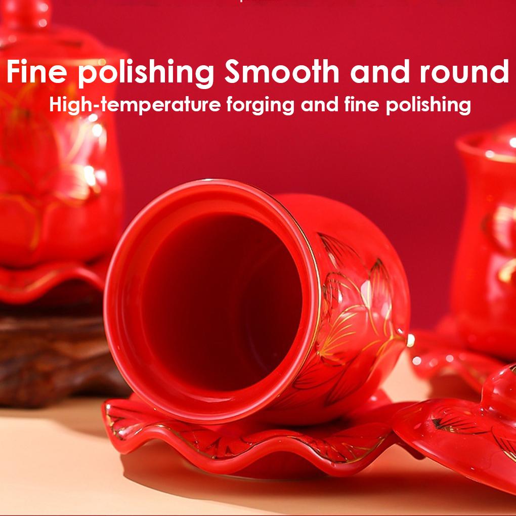 3 STÜCK Lotusbecher Relief Keramik Teetasse, Tasse mit Deckel, Wasserbecher für Buddha, Reichtum anziehendes Teeservice, Kaffeetischdekoration