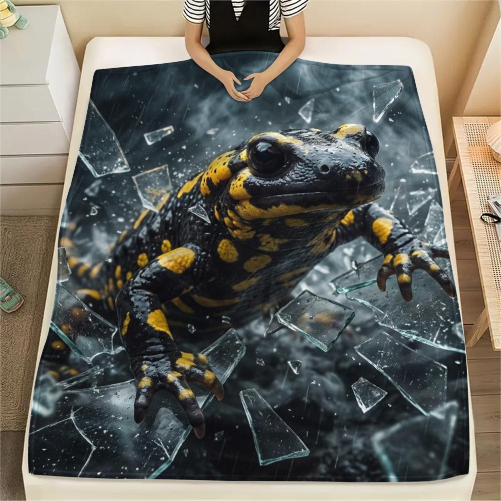 

1PC Cute Pets Print Flannel Blanket, High quality All Seasons, Home Decor, Warmth and Comfort, Perfect for Christmas Gifts 80cm x 120cm