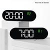 Digital Wall Clock Temperature LED Clock Week Date 2 Alarms Brightness Adjustment Timer Snooze Second 12/24H USB Powered Clock