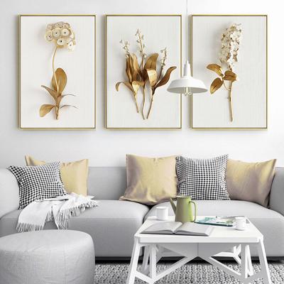 Creativo Oro Fiori Pittura A Olio Decorazione Della Casa Tela Pittura Soggiorno Decorazione Digitale Pittura A Olio Cuadros Sfondo Decorazione Della Parete
