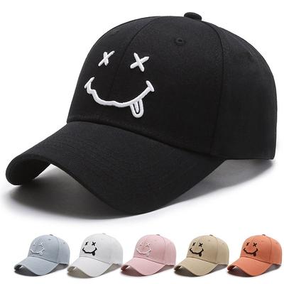 Smiley Hat Men's Ins Trendy Brand Black Cap Korean Spring and Autumn Sun Hat Casual Versatile Baseball Cap Women