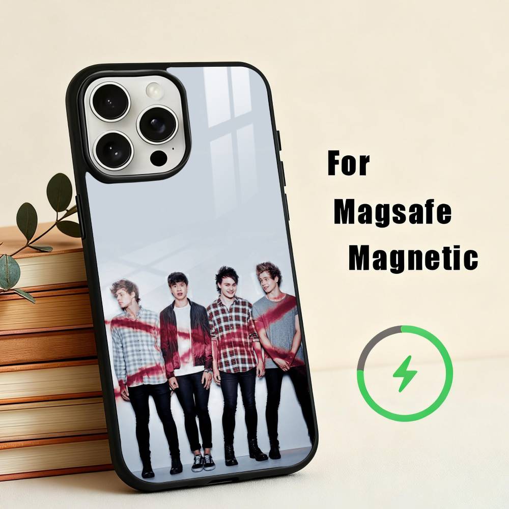 5 S-Seconds of S-Summers 5SOS  Phone Case For iPhone17,16,15,14,13,12,11 Plus,Pro Max Magnetic For Magsafe Wireless Charging