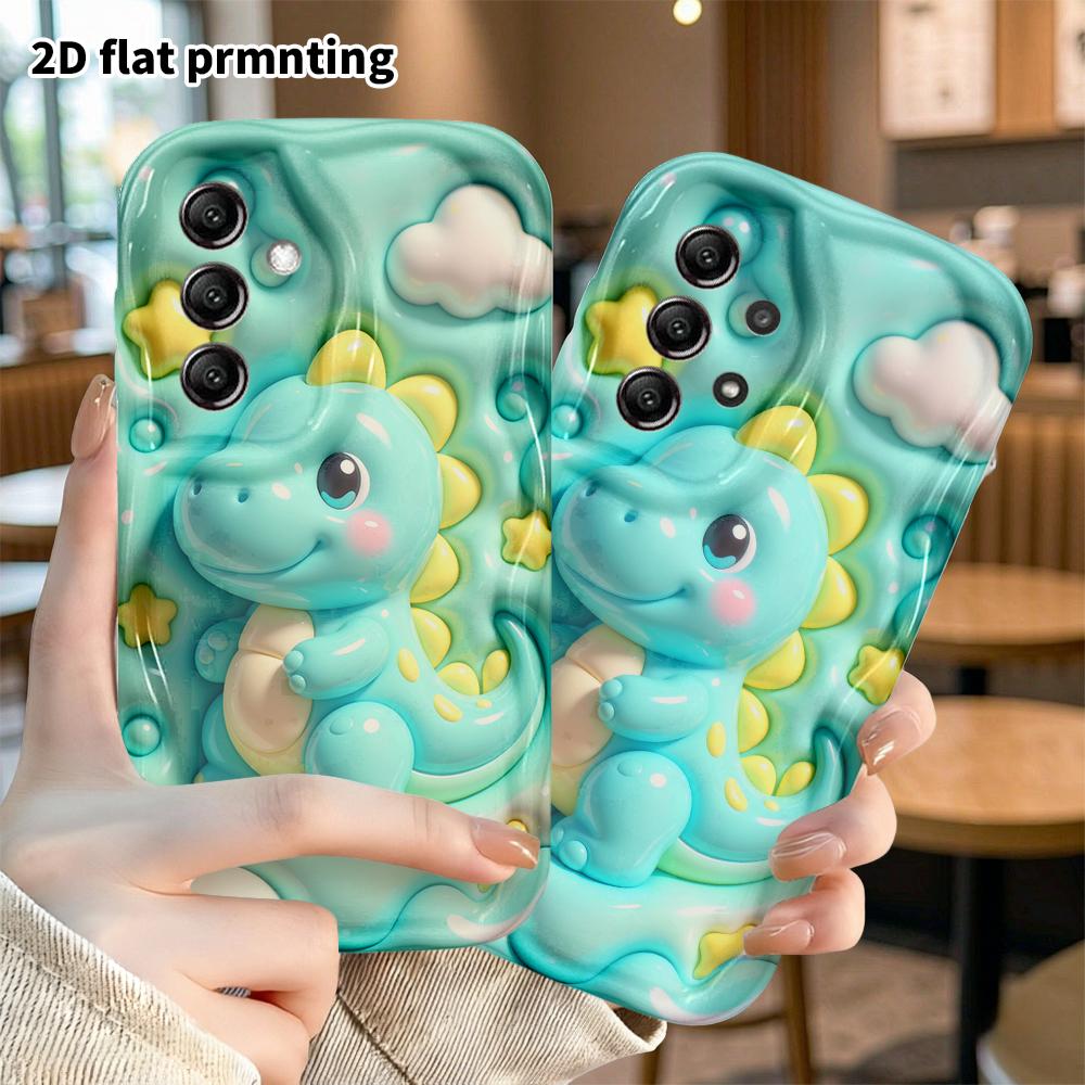Phone Case: 2D Flat, Suitable for Samsung Galaxy A34 A35 M05 M06 S20 S22 S21 FE Plus 5G Protective Case, Little Dinosaur, Perfect Christmas and Hallow