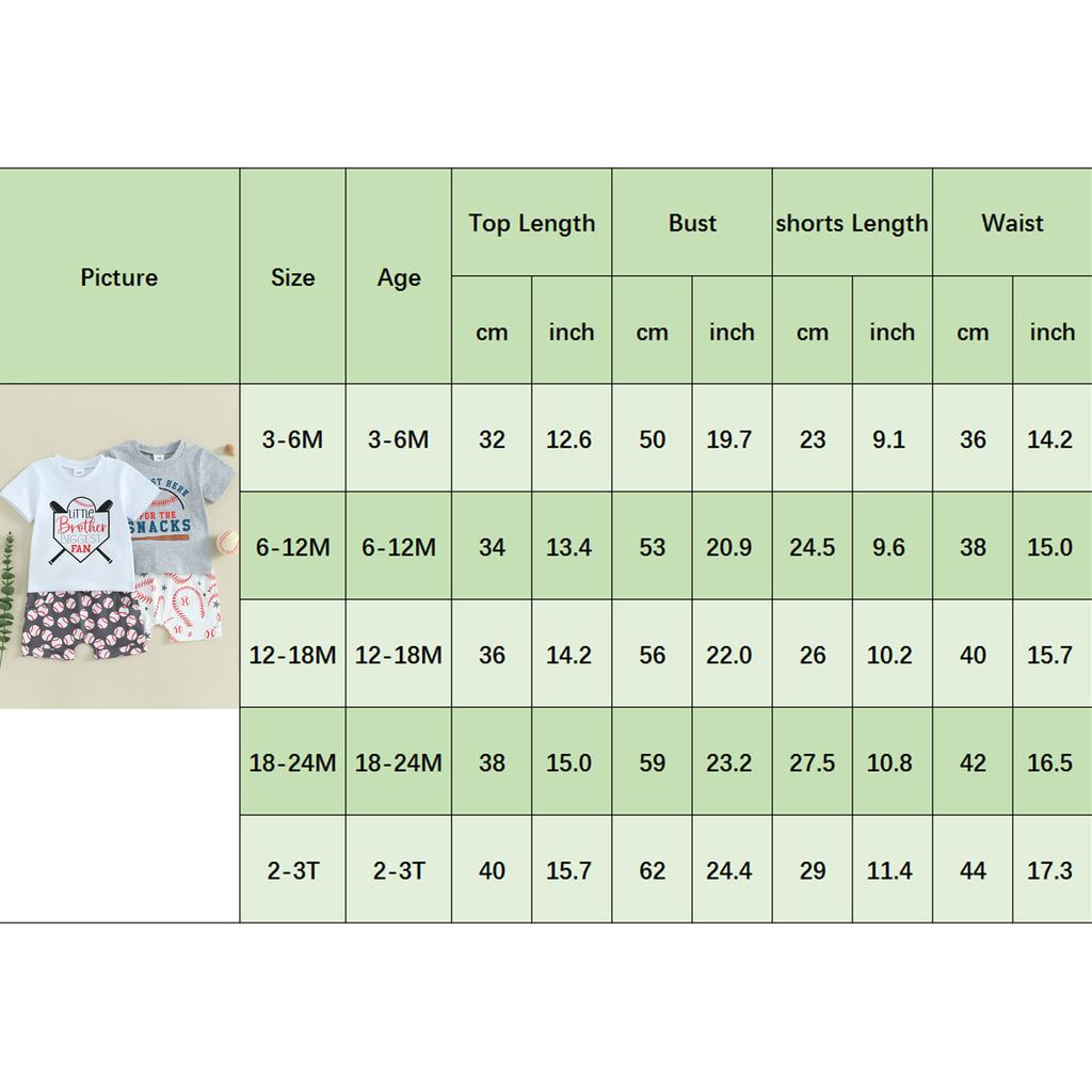 Toddler Boy Shorts Set Letter Print Short Sleeve Round Neck T-Shirt with Baseball Pattern Shorts 2Pcs Outfit