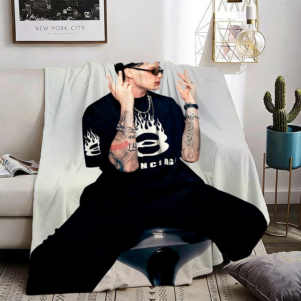 Singer peso pluma Throw Lightweight 240g Flannel Blanket Soft Skin-friendly for Summer Cooling 75X95CM