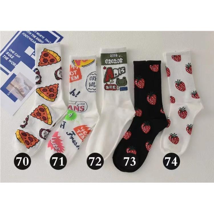 EU Style Women Cute Skater Socks Women Set Men Funny Socks Hip Hop Cotton Long Crew White Socks For US Style Fashion Socks