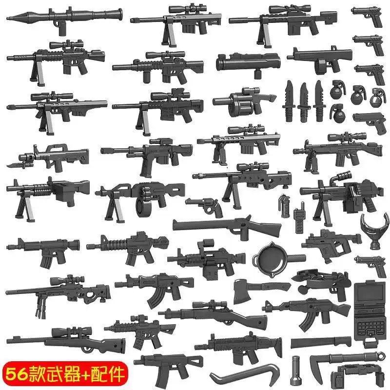 Building Block Military Minifigures Ghost SWAT Special Forces Weapons Shield Dolls Boy Assembling Toys