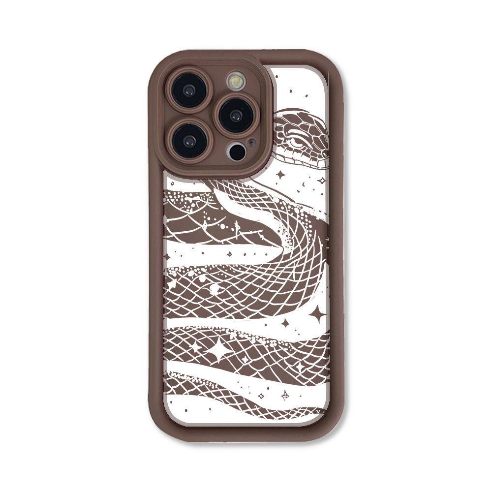National style spirit snake hollowed out for iPhone17 new mobile phone case 17proma new Chinese style 14 Year of the Snake 13 fine holes