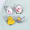 Abstract Animals Enamel Pins Funny Angry With Knife Bear Duck Bird Brooches Lapel Badges For Jeans Jewelry Gifts For Friends