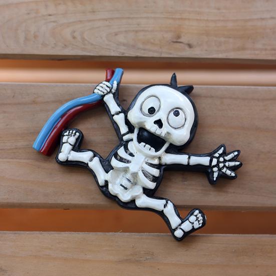 3D Skeleton Wall Decoration Electric Shock Skeleton Wall Decal Stick-On Halloween Gothic Wall Art Decor for Electric Boxes Wall Socket