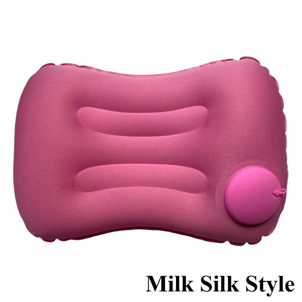New Camping Inflatable Pillow Travel Pillow for Neck Lumbar Support Outdoor Lightweight Soft Car Pillow Press-to-Inflate Design