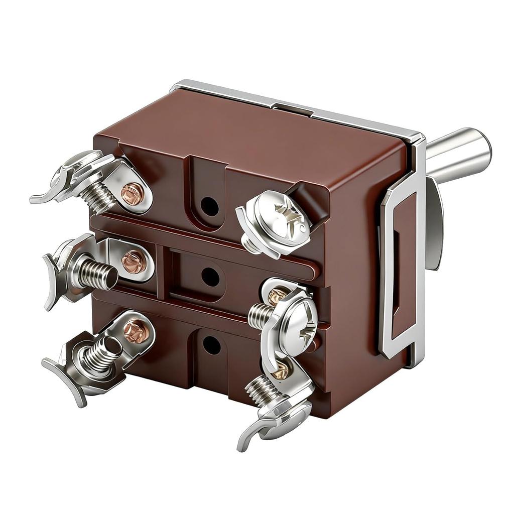 Heschen Metal Toggle Switch, KN3C-301, 3PST, Maintained, ON/Off 2 Position, 15A 250VAC, 10A 380VAC, CE