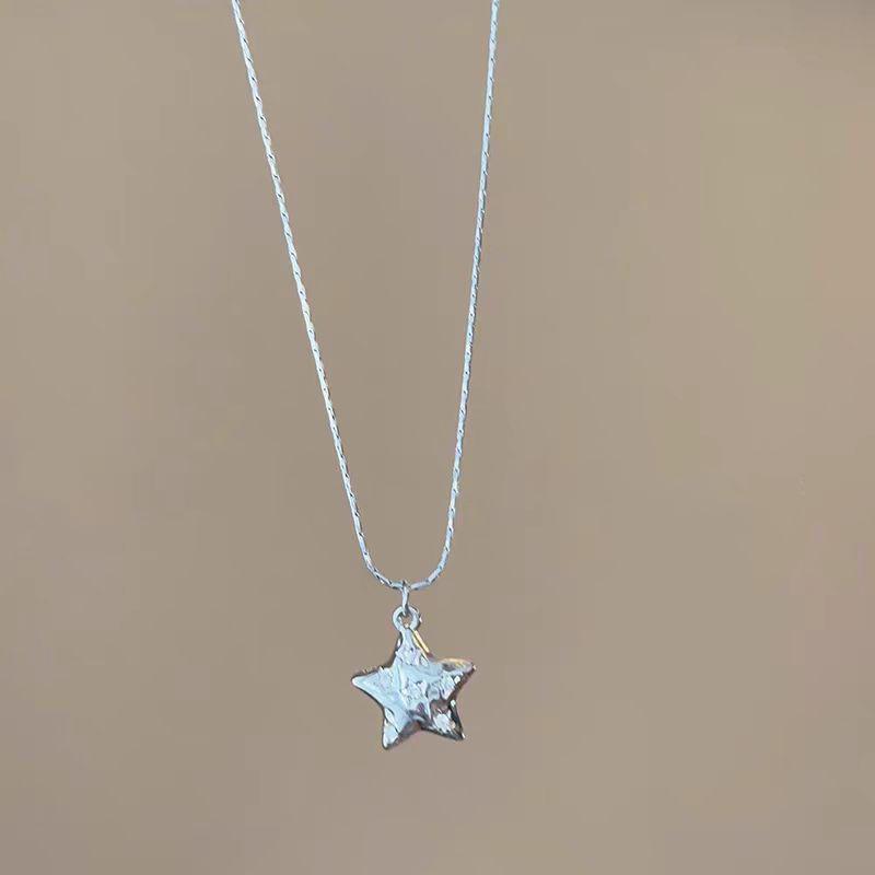 Y2K Double-Layer Star Pendant Necklace for Women Exquisite Sweet Collarbone Chain Vintage Causal Versatile Party Jewelry Gift