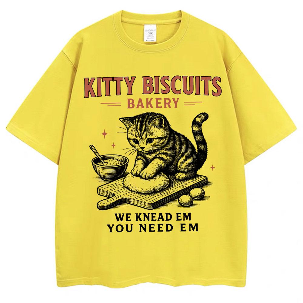 

Funny Kitty Cat Biscuits Meme Graphic Vintage T Shirts Men Women Humor Fashion T Shirt Oversized Cotton Casual T-shirt 3XL