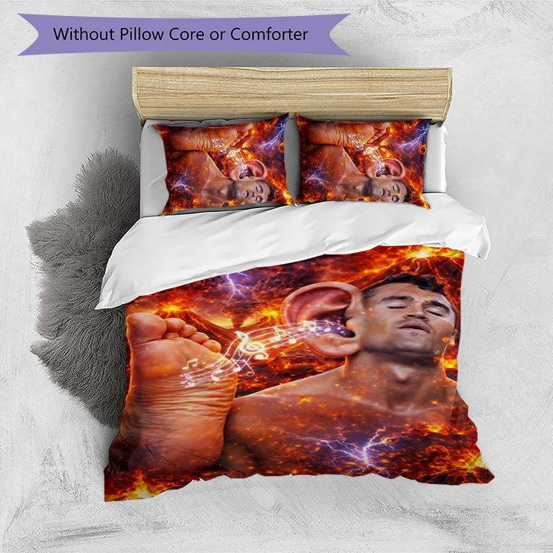 3pcs Charlie K-Kirk flag pattern bedding set duvet cover set includes duvet cover &pillowcases, perfect all season bedroom decoration & gift