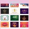 Diwali Celebration Greeting Card Bundle With Envelopes And Decorative Stickers For Festive Events