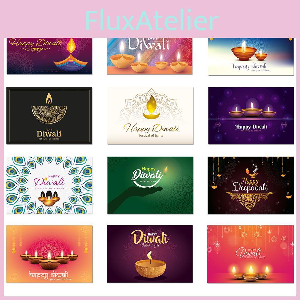 Diwali Celebration Greeting Card Bundle With Envelopes And Decorative Stickers For Festive Events
