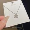 18K Gold Titanium Rhombus Clavicle Chain Necklace - Women’s Trendy Geometric Choker Pendant