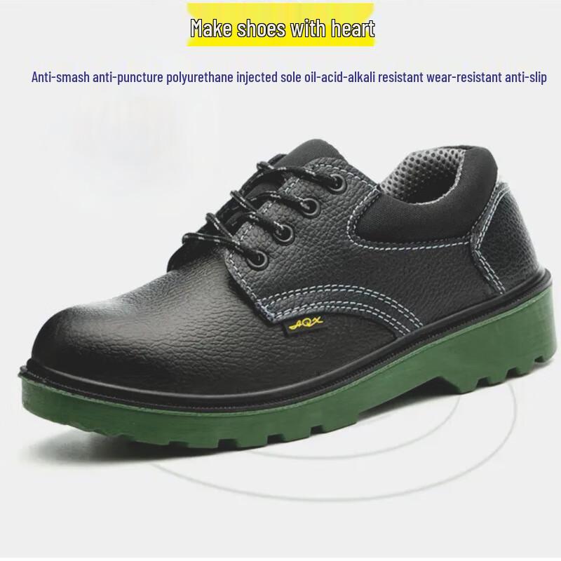Men s Leather Anti-Smash Work Safety Shoes