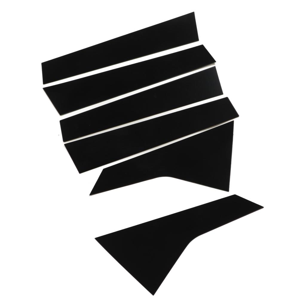 6PCS Car Window Trim Bright Black Lightweight Smooth Surface Window Strip Sticker Replacement For Civic 2022