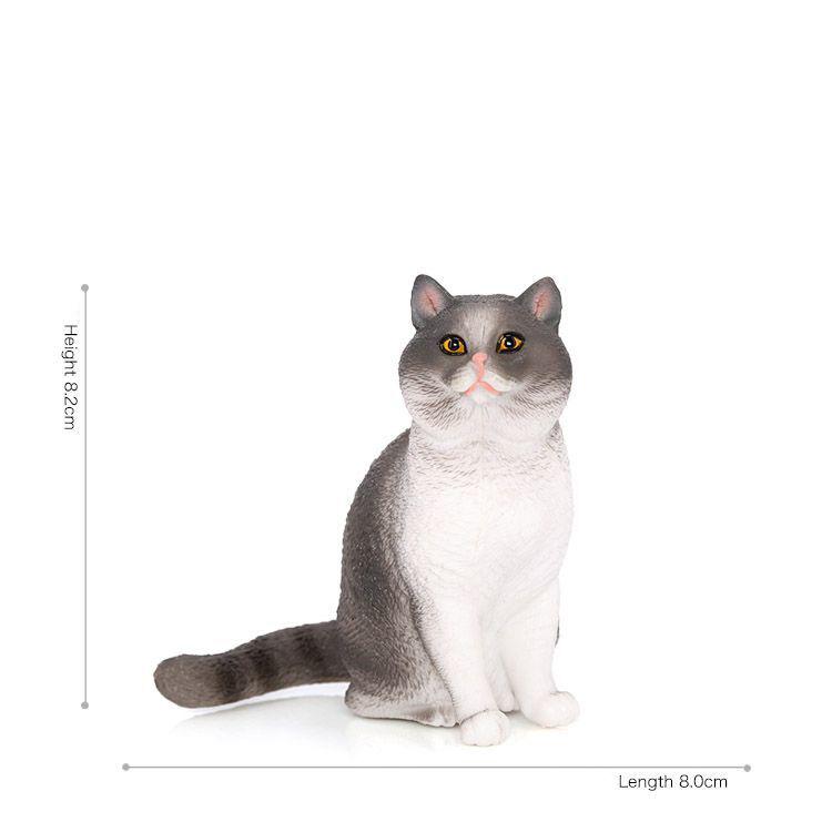 Simulation Static Pet Animal Solid Static Home Felinae Ornament British Shorthair Cat Model Pet Cat Action Figure Decoration