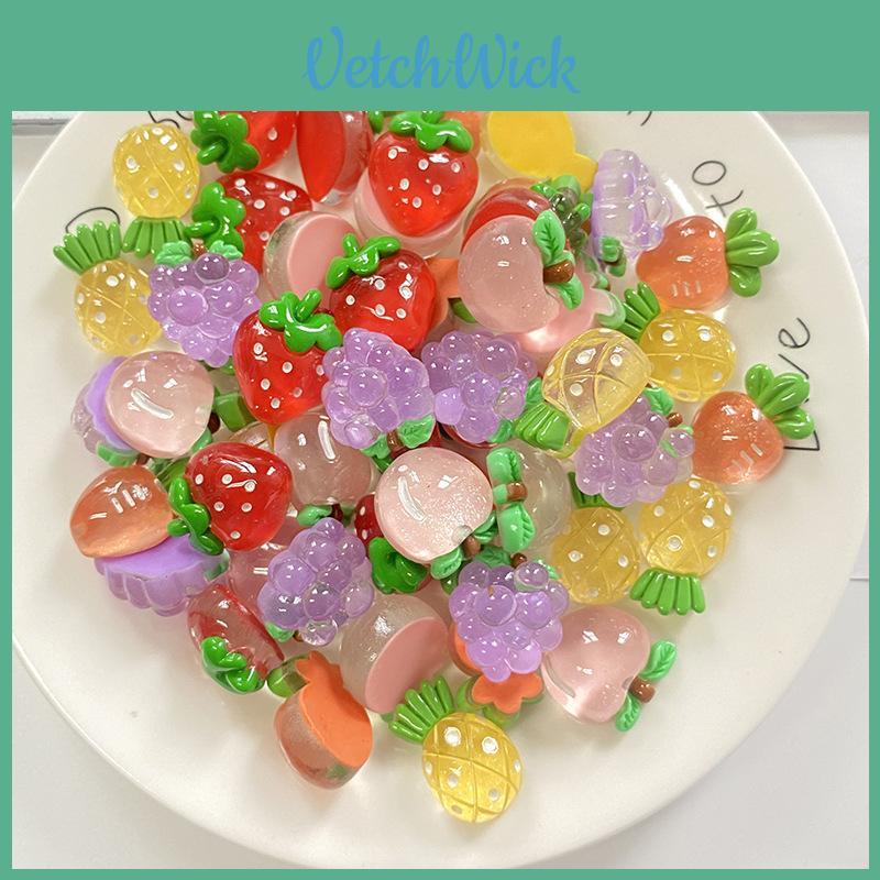 Colorful Strawberry Diy Accessories For Water Bottles And Phone Cases Wholesale Resin Embellishments