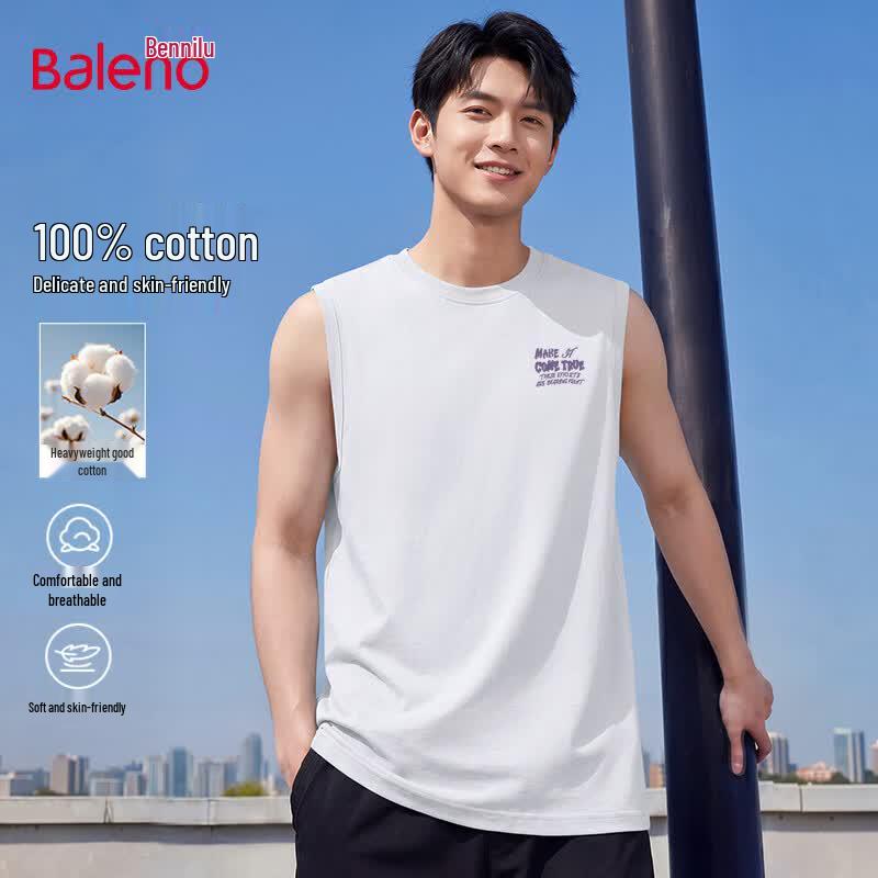 Baleno Men s 175G Pure Cotton Sleeveless Vest T-Shirt 3XL