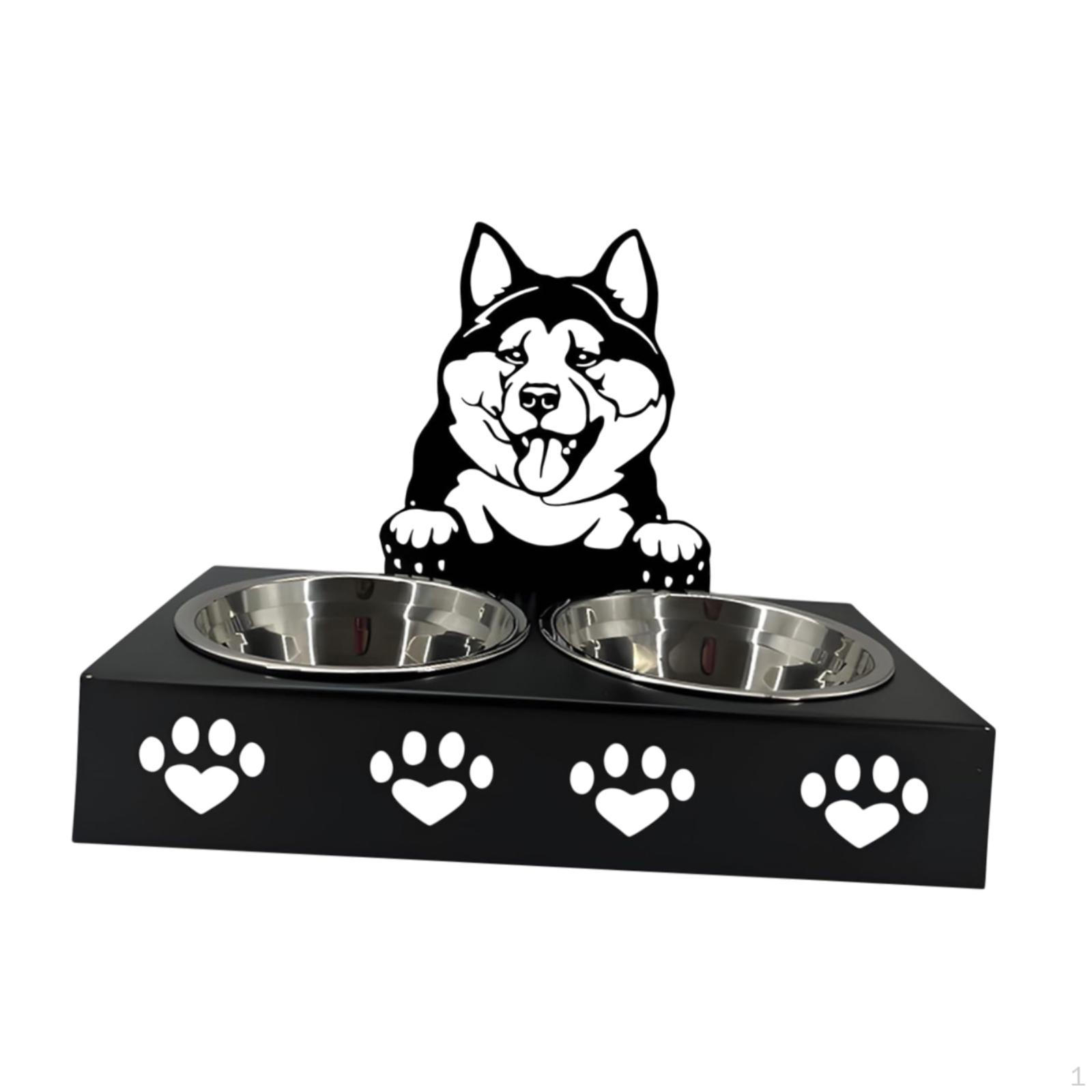 

Миска для корма и воды для кошек, кормушка для домашних животных, подставка для щенков, двойная для собак A