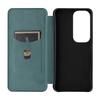 For vivo Y19s 4G Case Carbon Fiber Texture Drop-Proof PU Leather Phone Cover