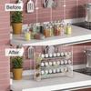 Simple Three Layer Acrylic Spice Display Rack for Home Kitchen Countertop Transparent Spice Rack Multi-functional Storage Rack